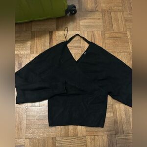 Black Crossover Sweater Sz M